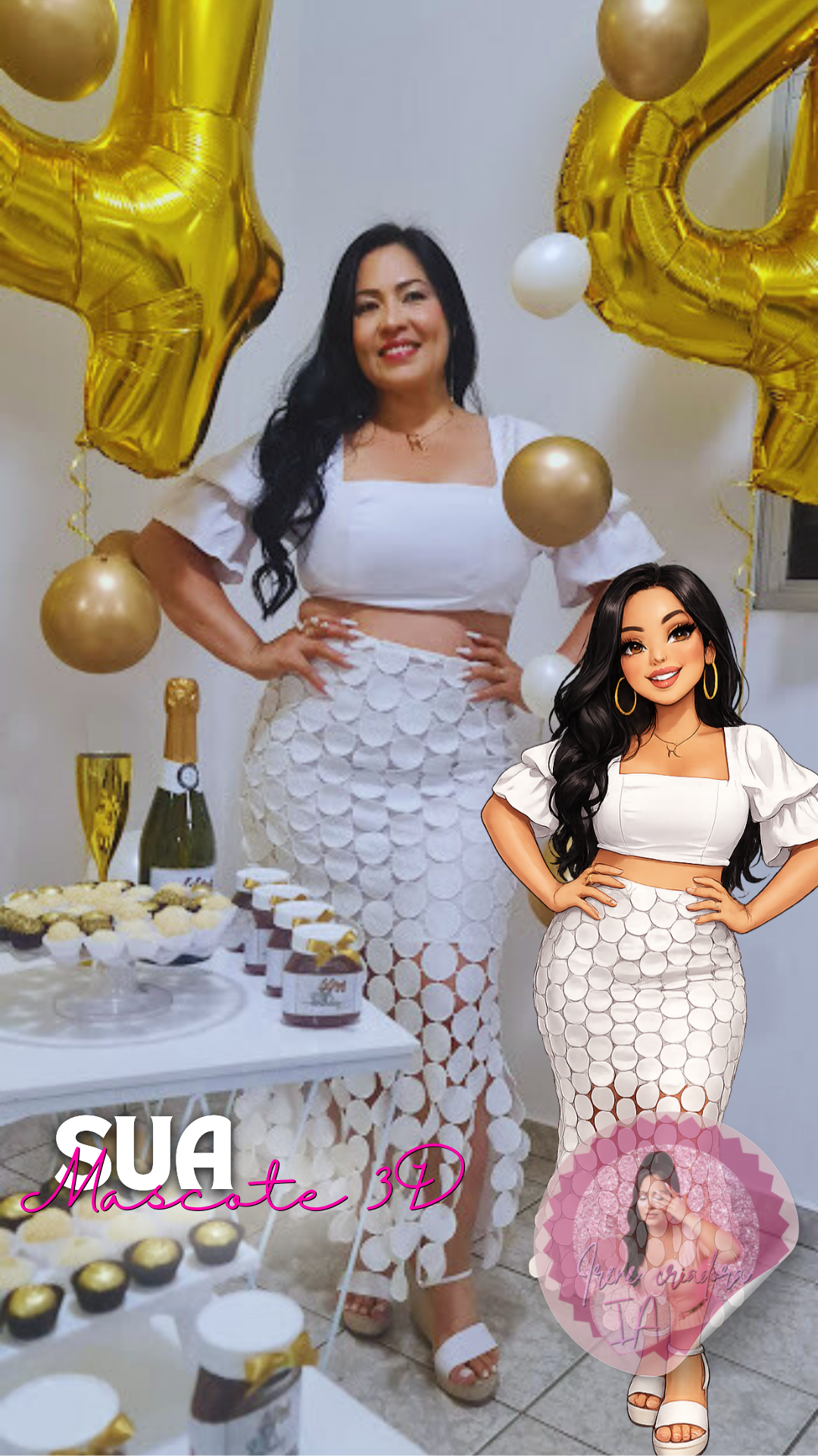 Pacote Bonequinhas 3D Personalizadas + Vídeo Dançando