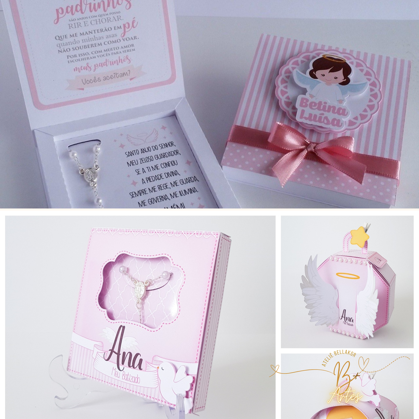 Arquivo de Corte Convite Caixa Livro Batismo Azul- +BRINDE