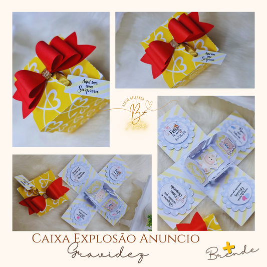 Arquivo de Corte /Caixa Explosão Anuncio Gravidez
