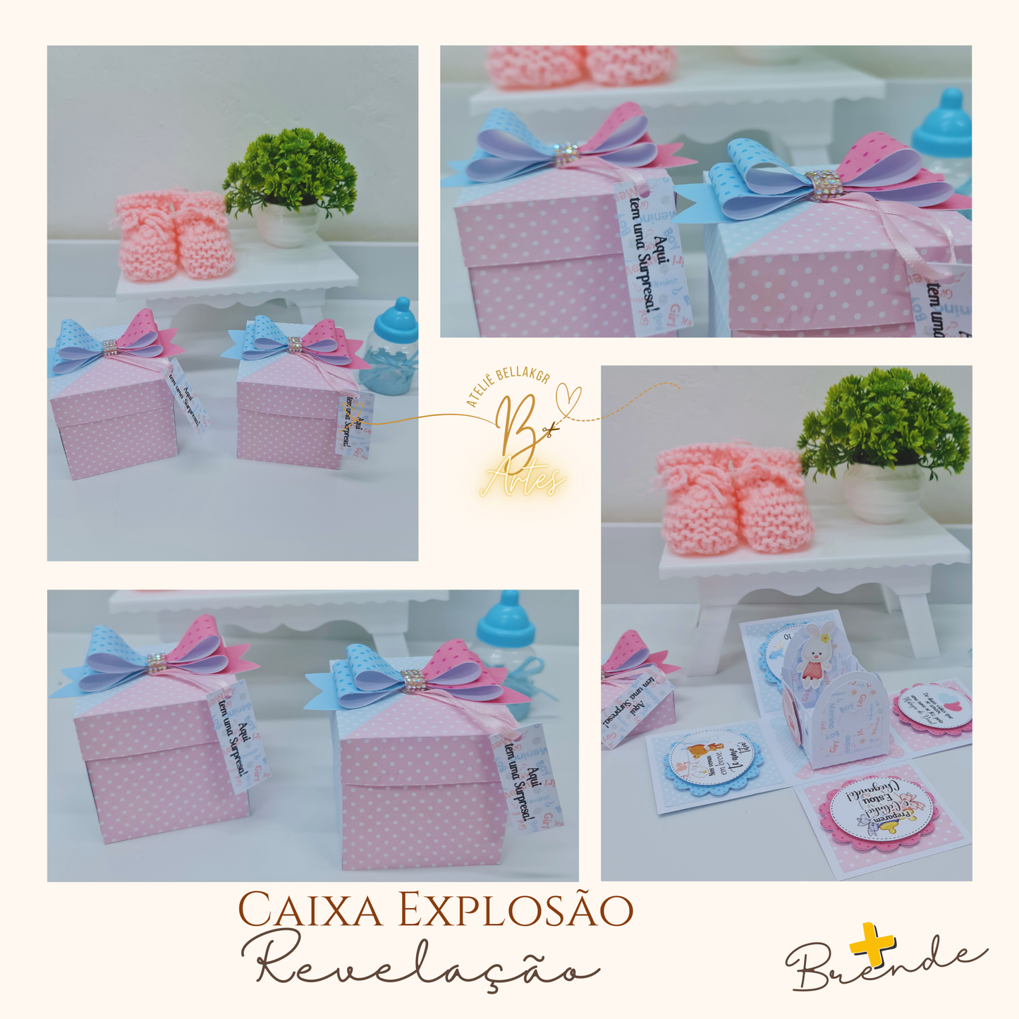 Arquivo de Corte /Caixa Explosão Anuncio Gravidez