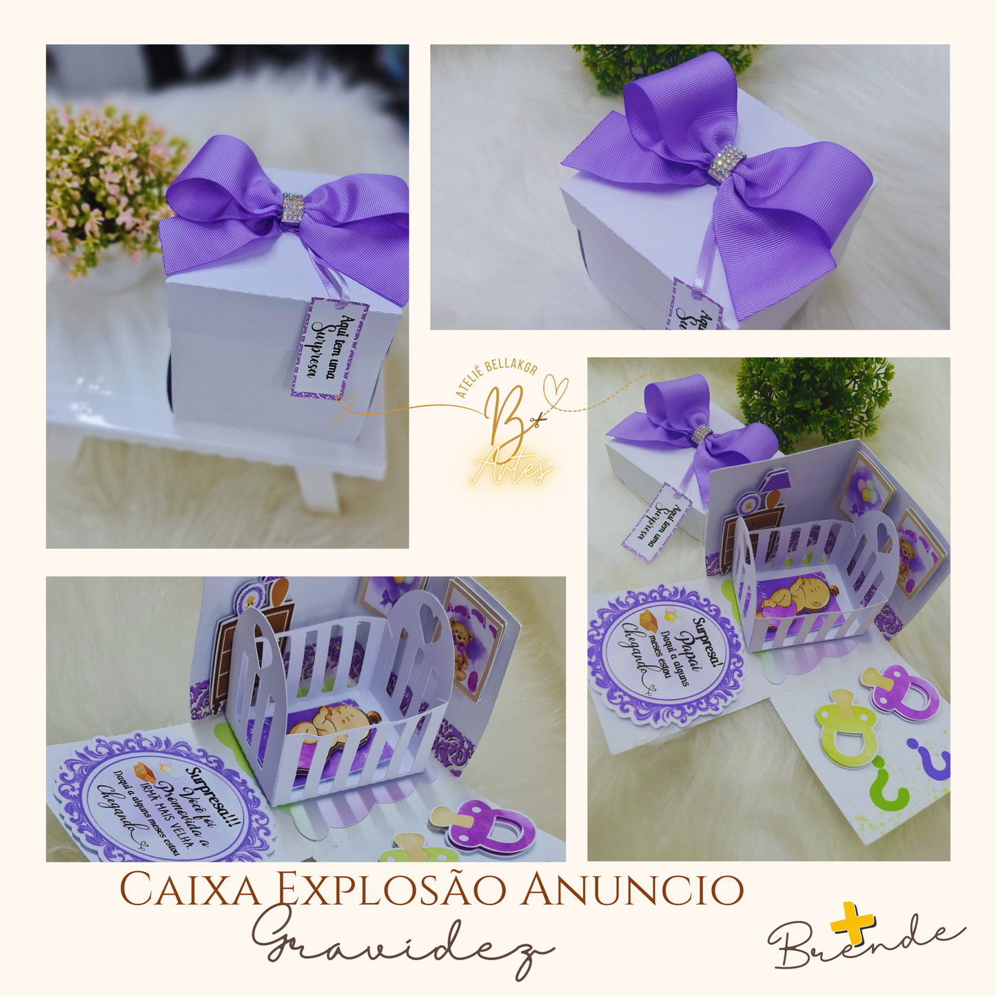 Arquivo de Corte /Caixa Explosão Anuncio Gravidez