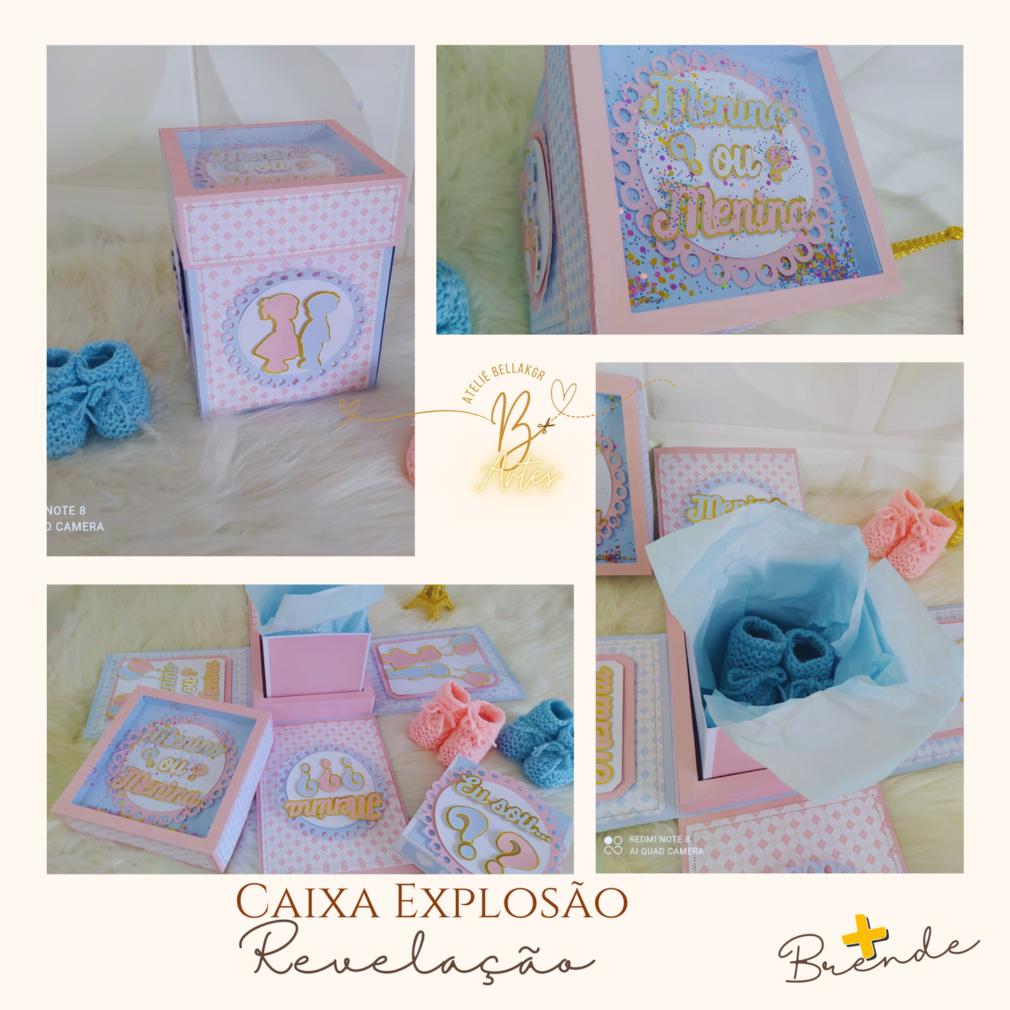 Arquivo de Corte Caixa Explosão Chá Revelação