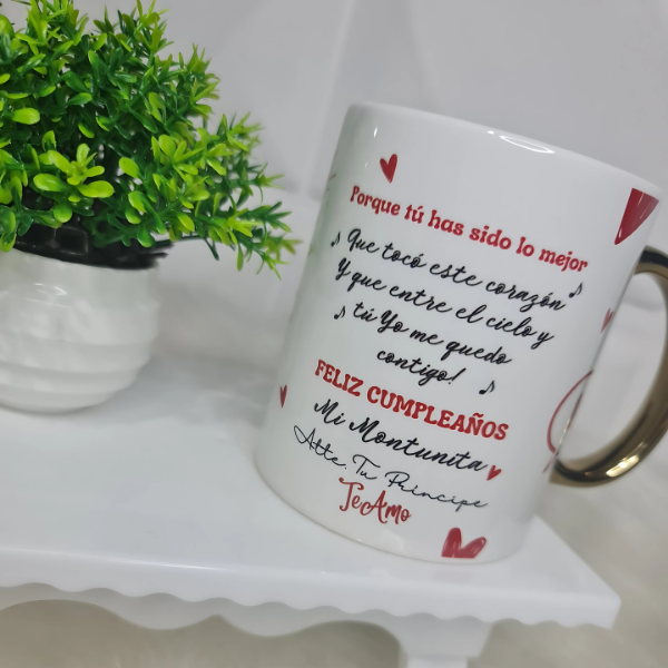 CANECA PERSONALIZADA COM LETRA DE MÚSICA- COM CAIXA E TAG PERSONALIZADA!