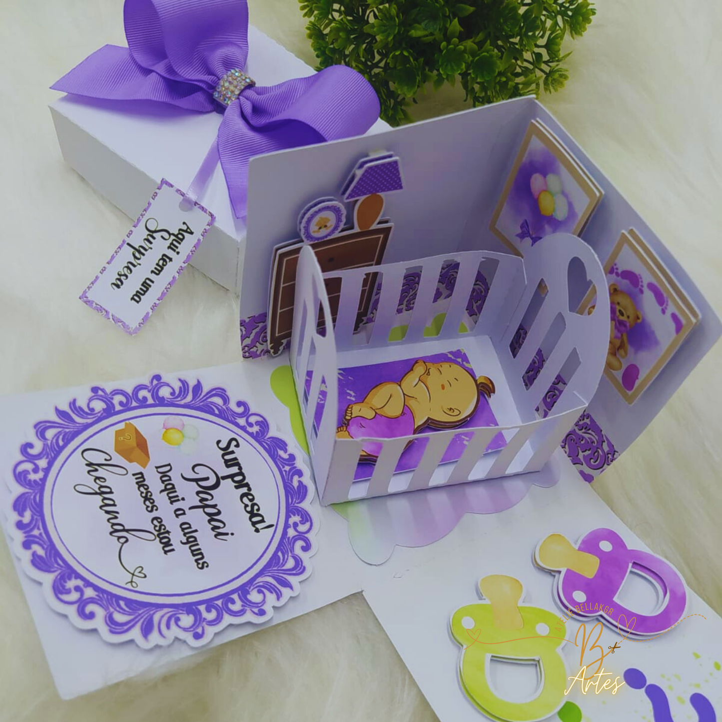 Arquivo de Corte /Caixa Explosão Anuncio Gravidez