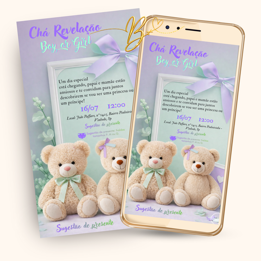 Convite Digital Simples – Chá Revelação