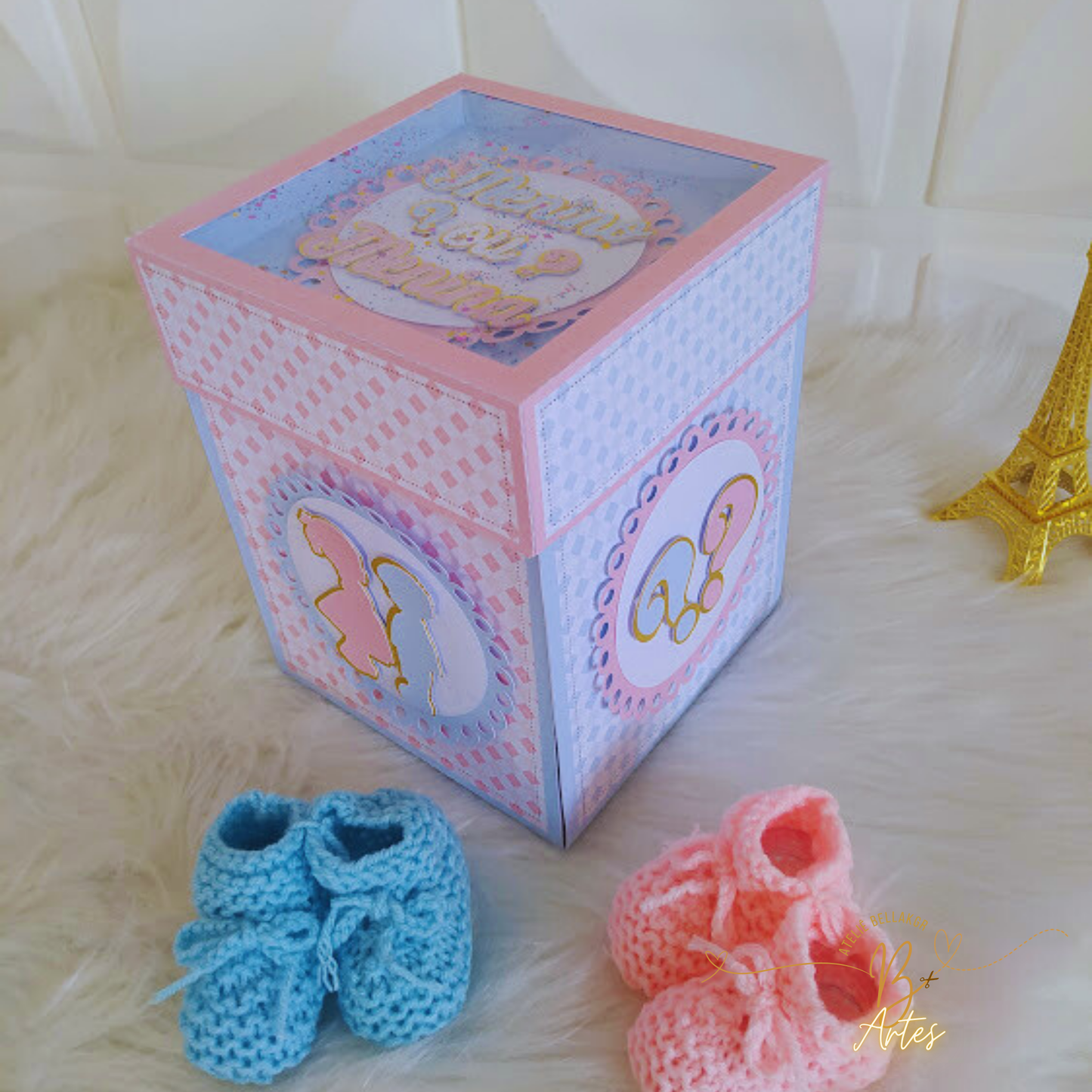 Arquivo de Corte Caixa Explosão Chá Revelação