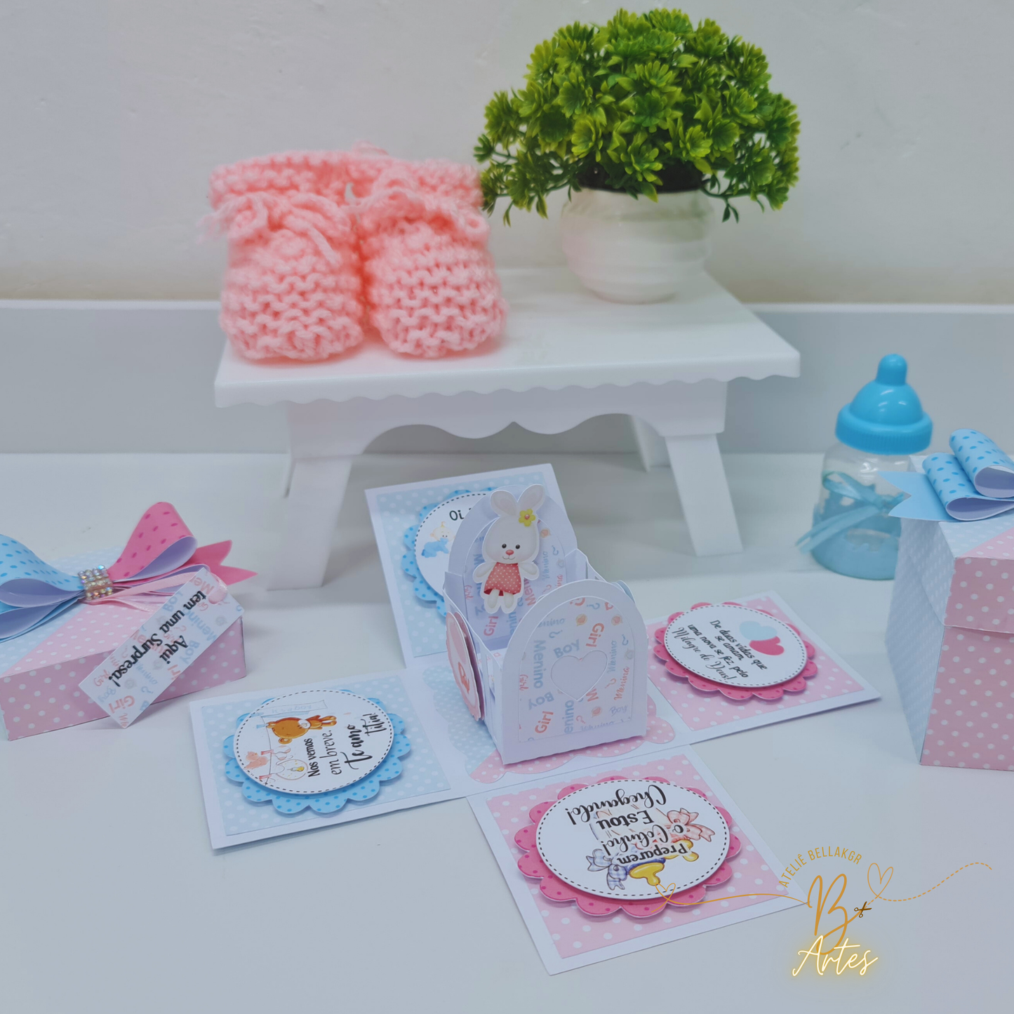 Arquivo de Corte /Caixa Explosão Anuncio Gravidez