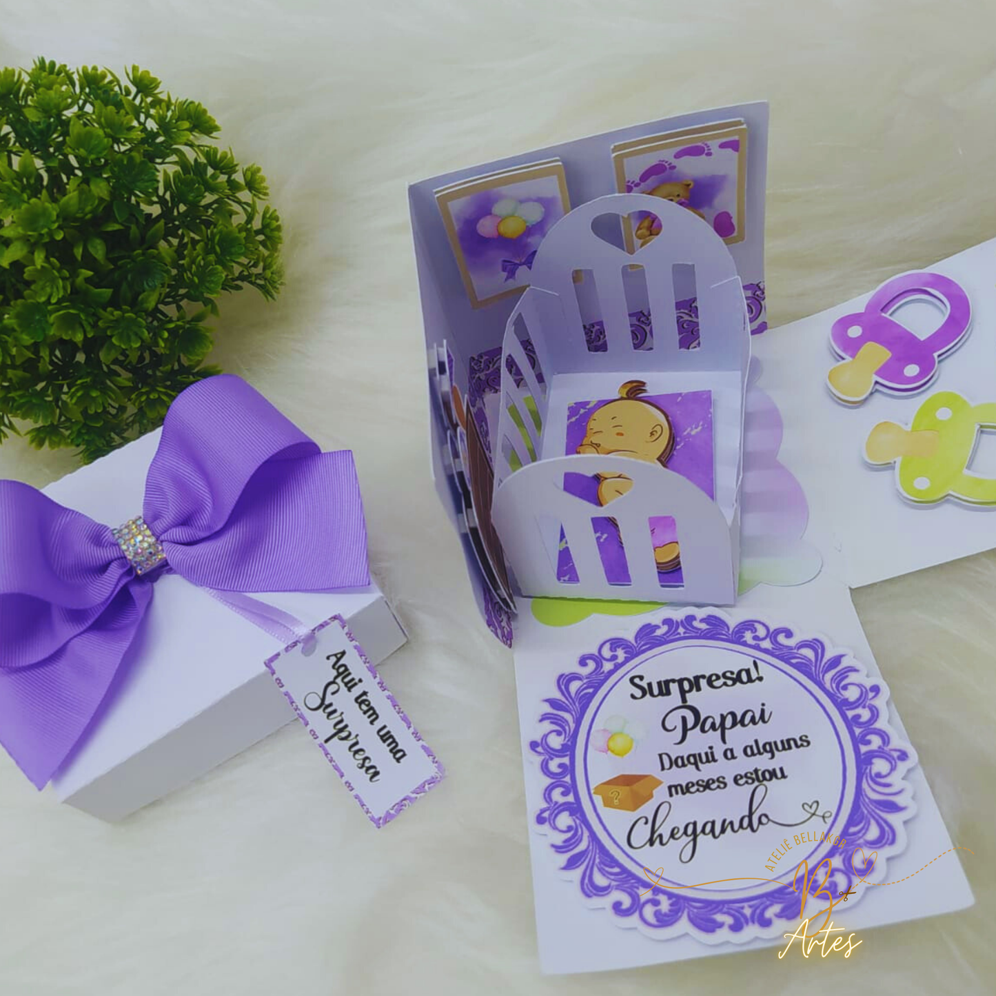 Arquivo de Corte /Caixa Explosão Anuncio Gravidez