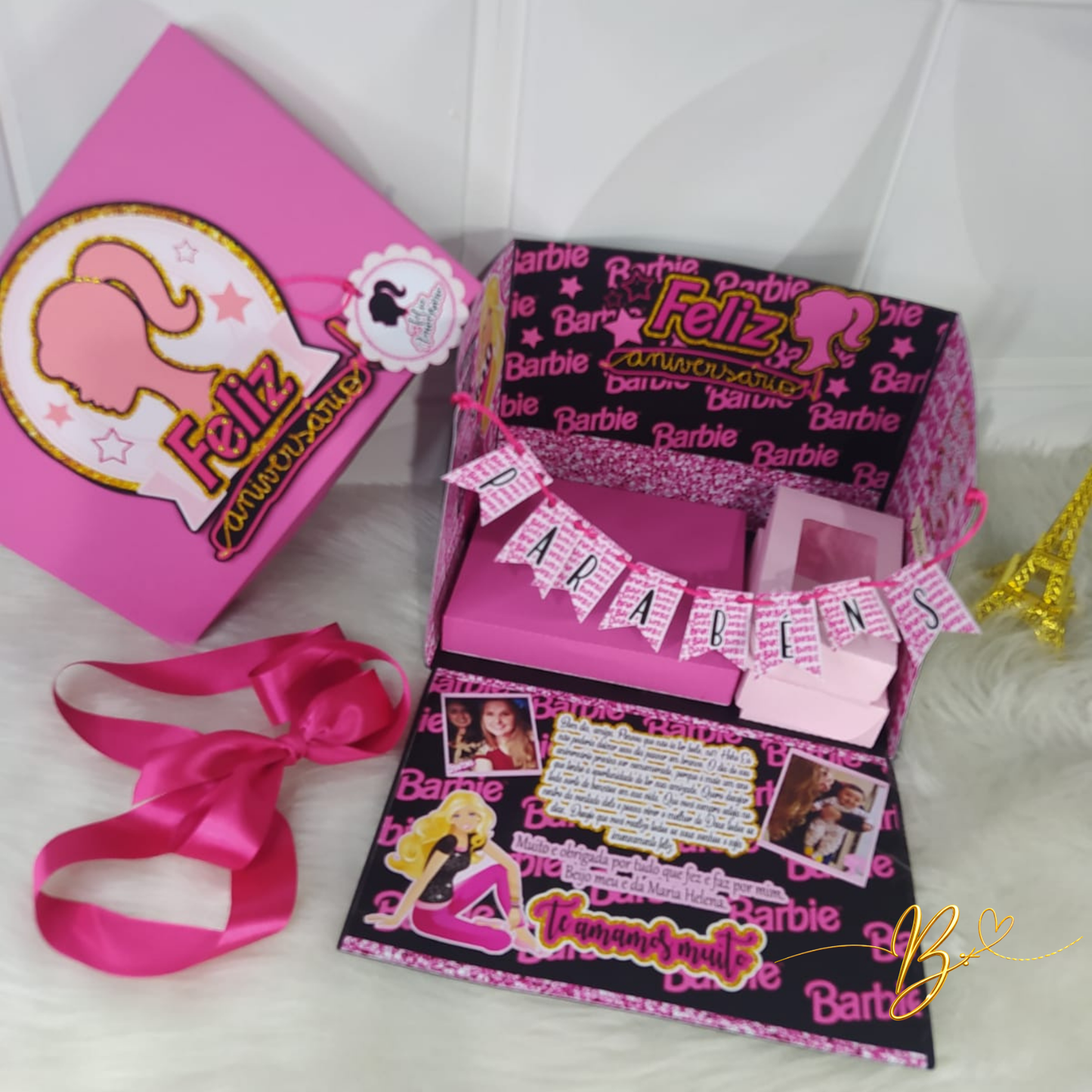 Arquivo de corte Caixa Cenário l Festa Na Caixa l Barbie