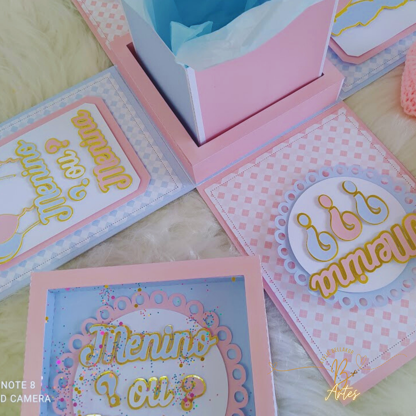 Arquivo de Corte Caixa Explosão Chá Revelação