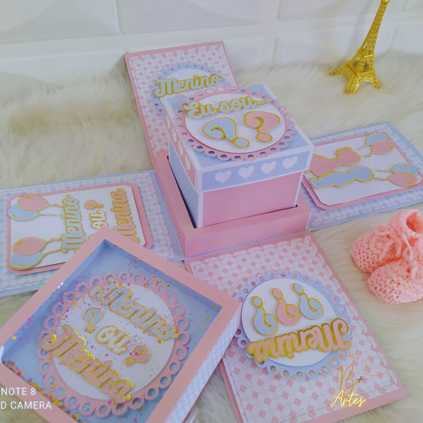 Arquivo de Corte Caixa Explosão Chá Revelação