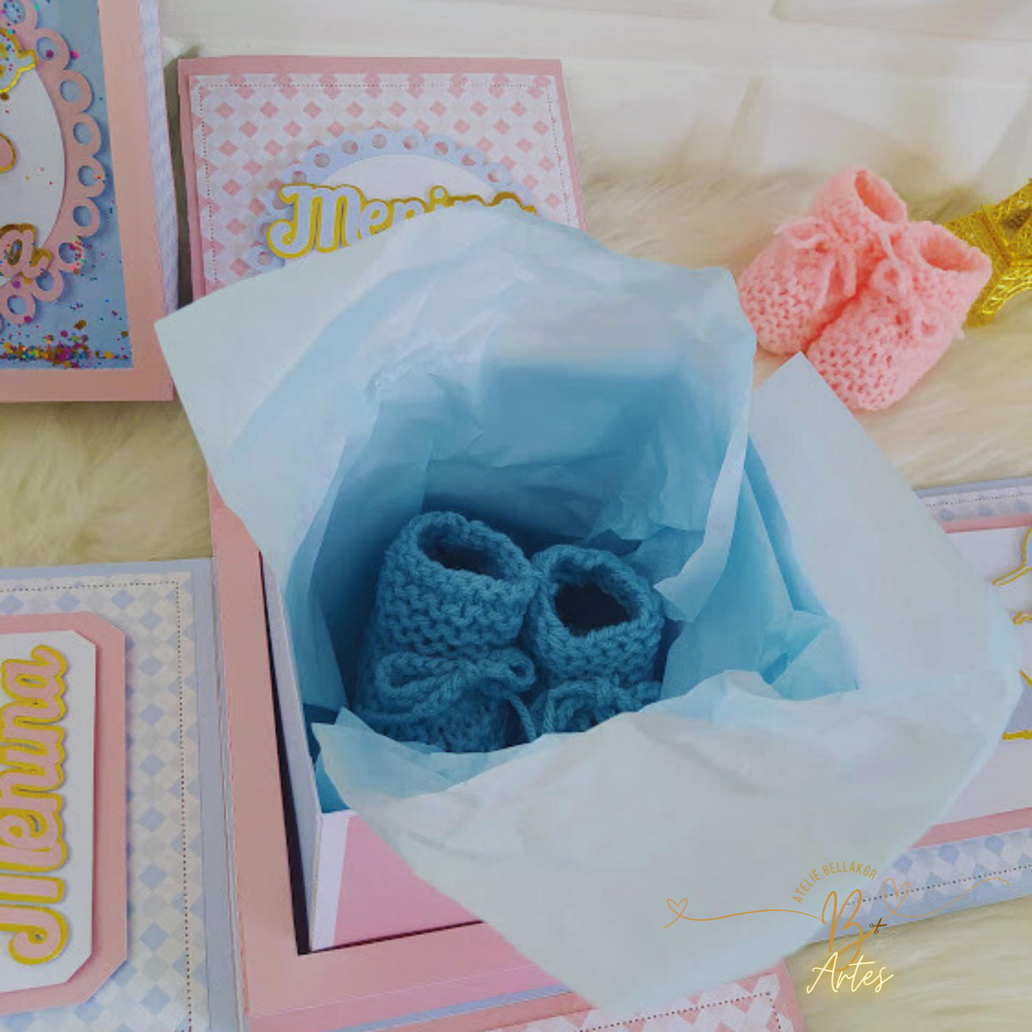 Arquivo de Corte Caixa Explosão Chá Revelação