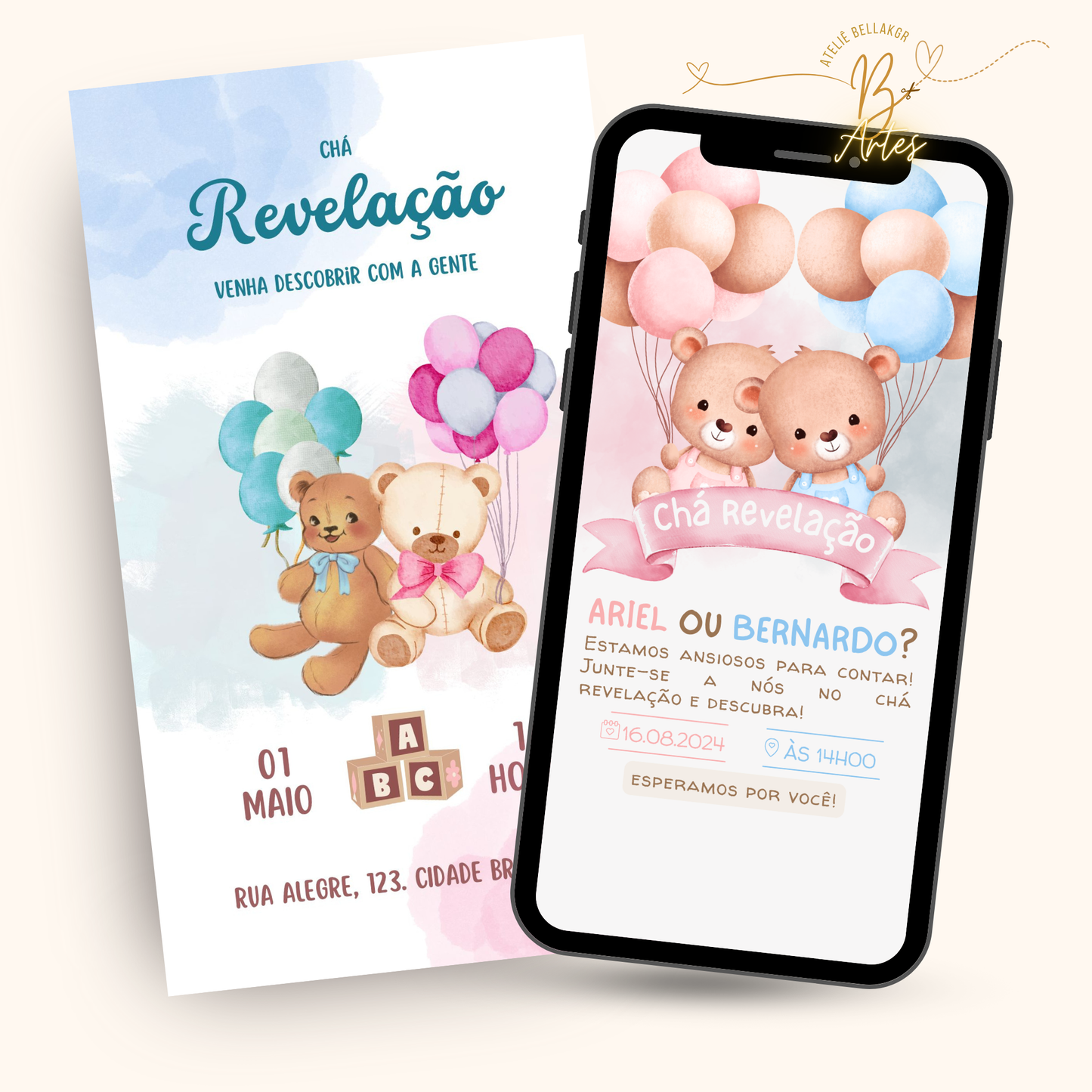 Convite Digital Simples – Chá Revelação