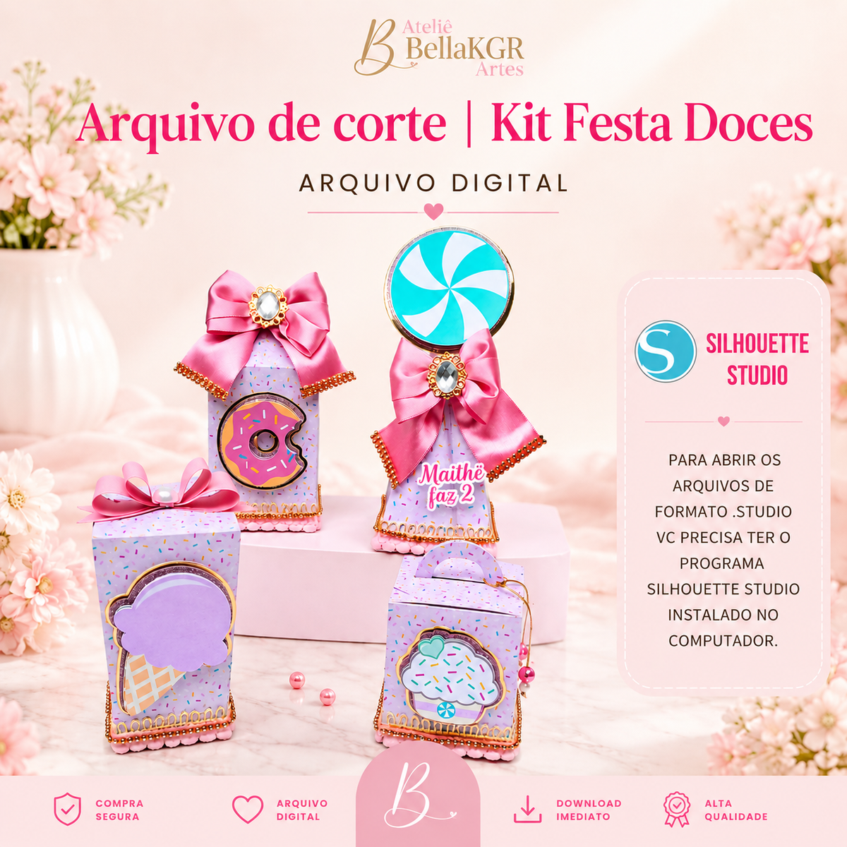 Arquivo de corte l Kit Festa Doces