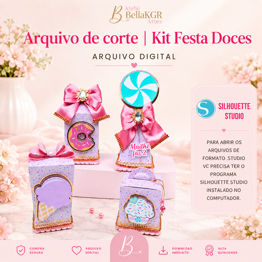 Arquivo de corte l Kit Festa Doces
