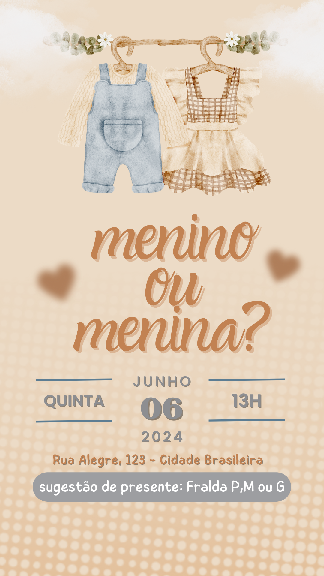 Convite Digital Chá Revelação