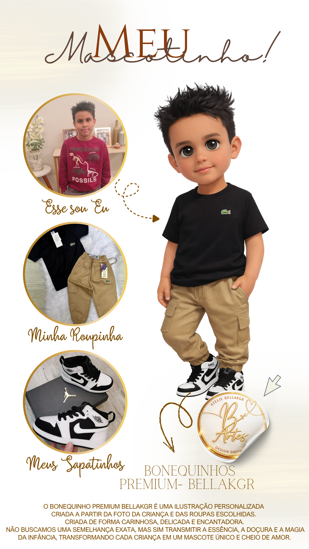 Mascotinhos Infantis Personalizados Fofos e delicados -Meninos