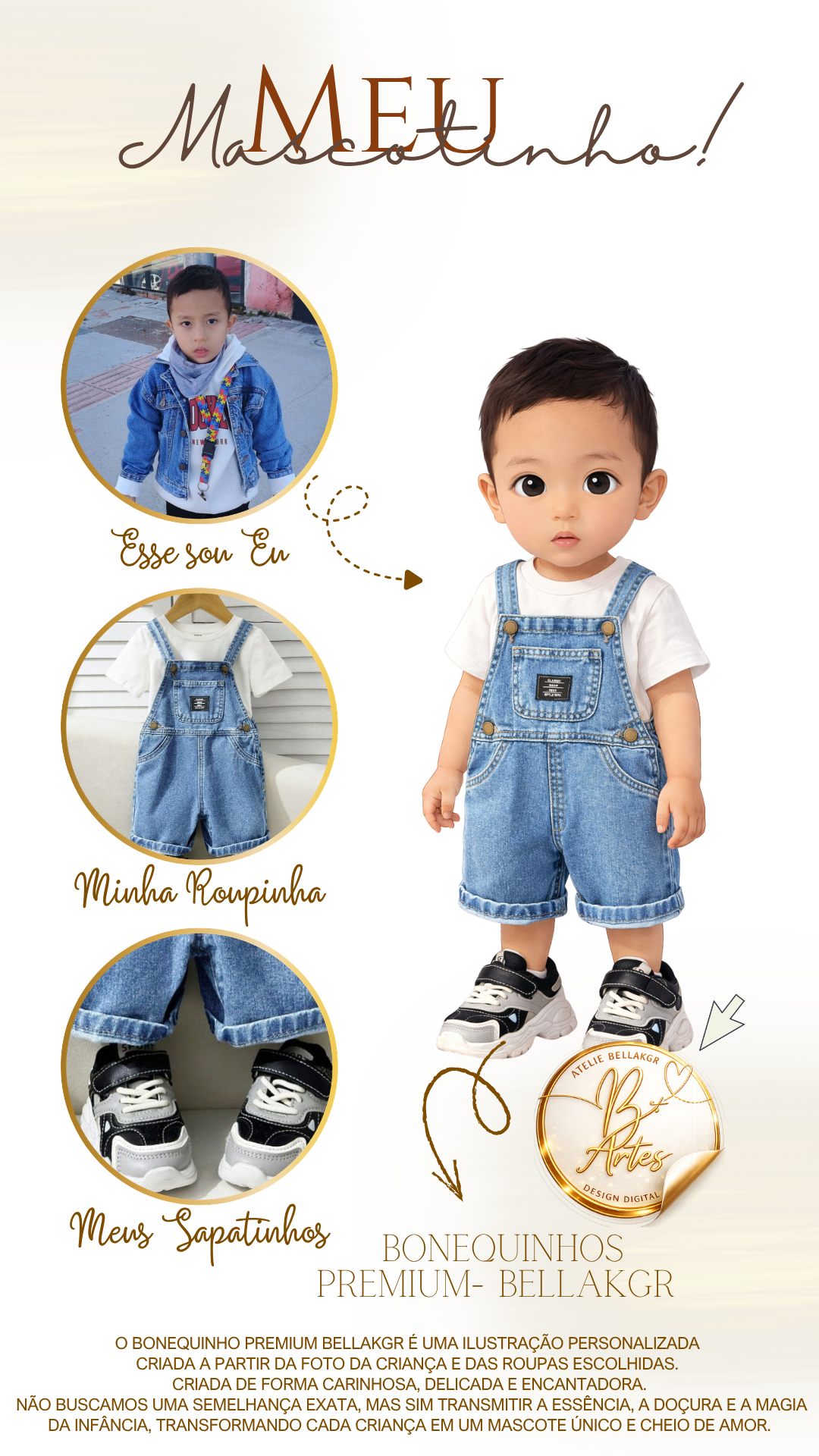 Mascotinhos Infantis Personalizados Fofos e delicados
