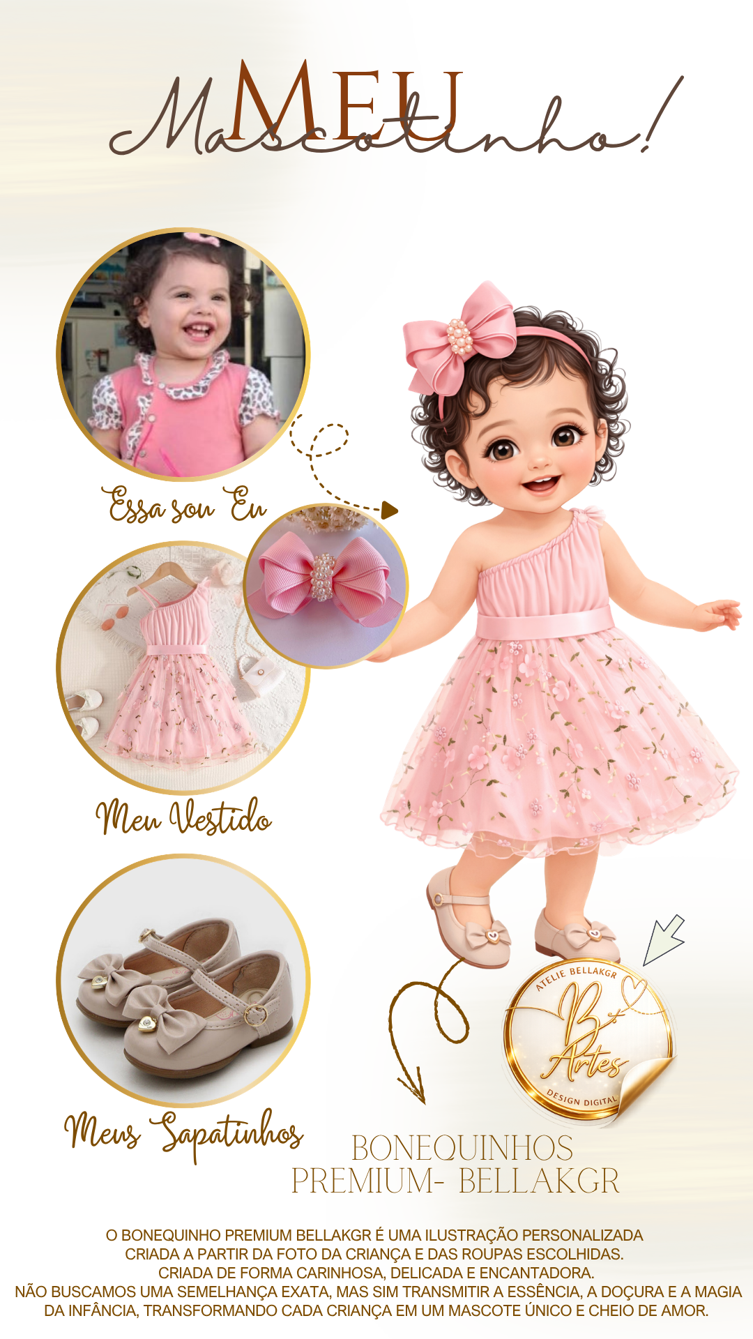 Mascotinhos Infantis Personalizados Fofos e delicados - Meninas