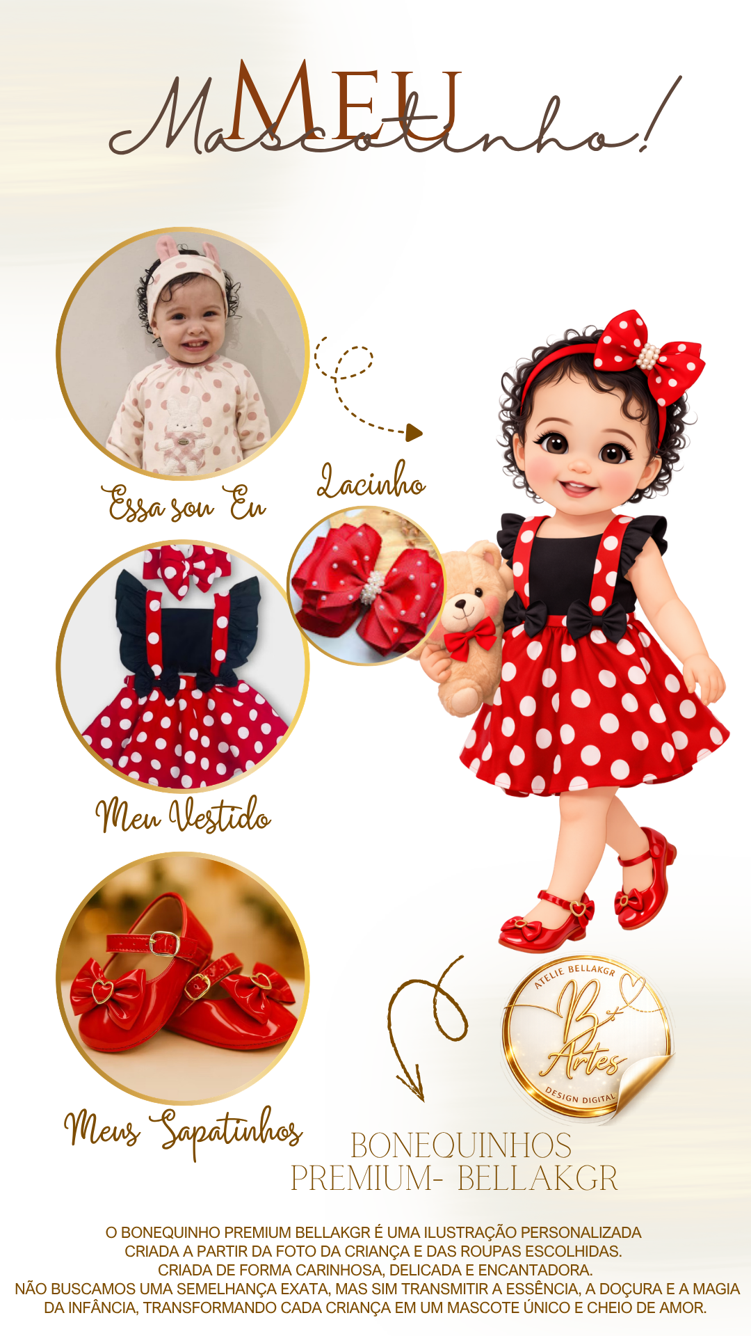 Mascotinhos Infantis Personalizados Fofos e delicados - Minnie