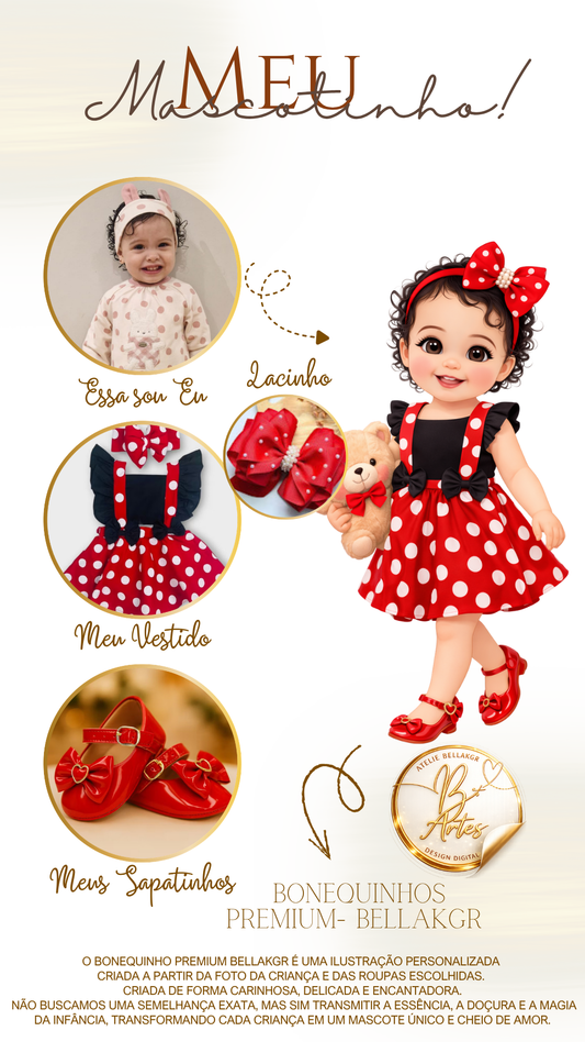 Mascotinhos Infantis Personalizados Fofos e delicados - Minnie