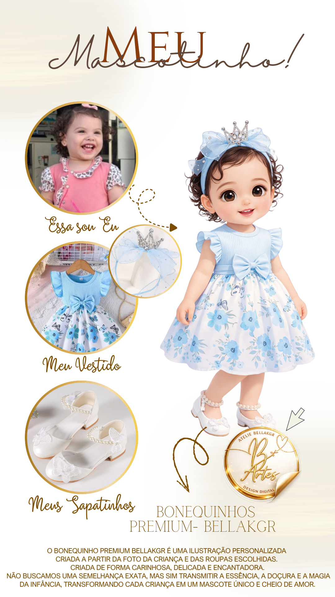 Mascotinhos Infantis Personalizados Fofos e delicados - Meninas