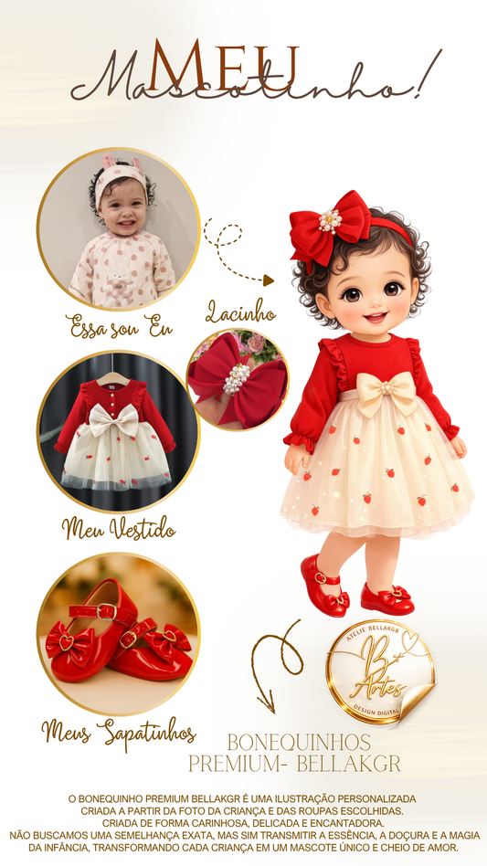 Mascotinhos Infantis Personalizados Fofos e delicados - Meninas
