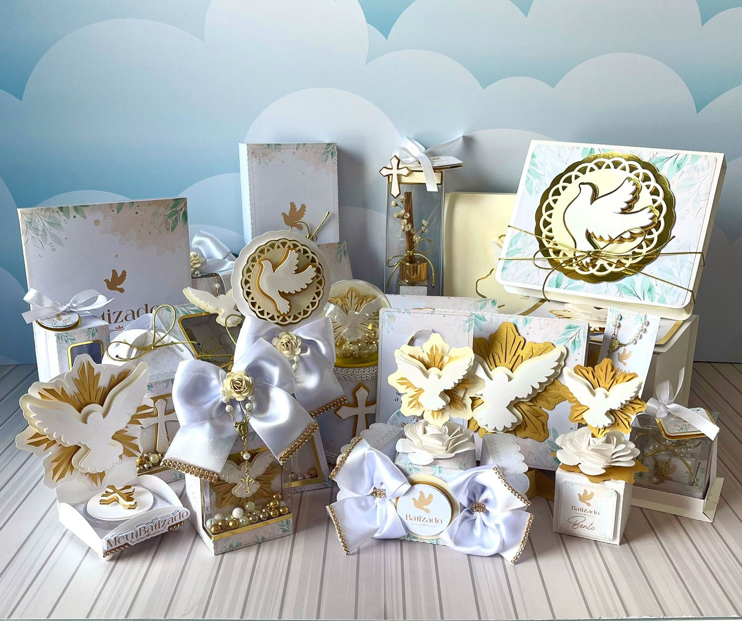 Arquivo Caixa Explosão Convite Padrinho/ Batizado- Mini Terço