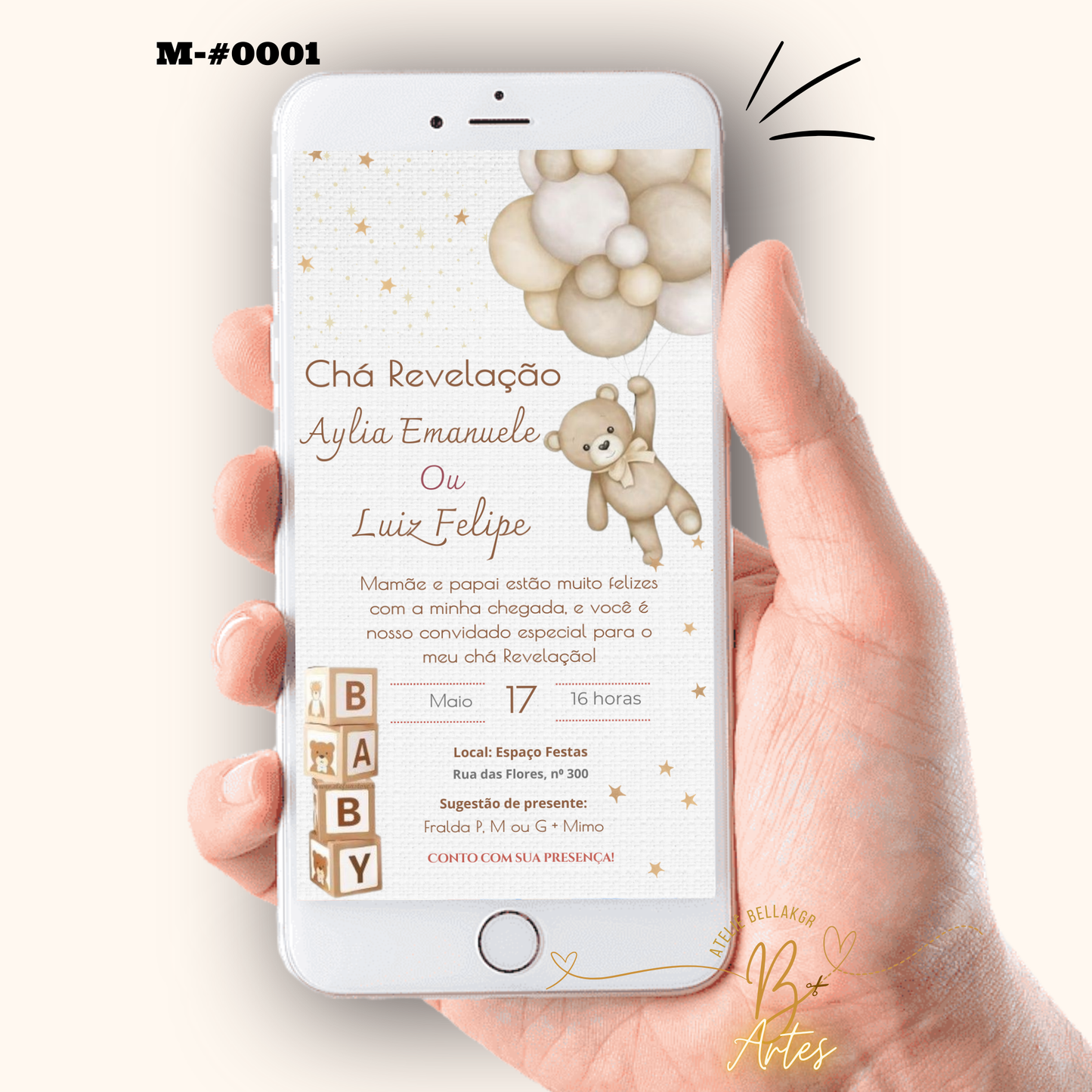 Convite Digital Simples – Chá Revelação