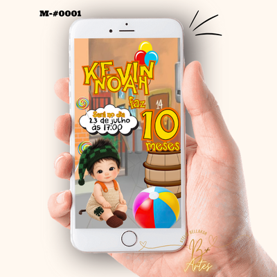 Convite Digital - Personalizados Com Mascotinhos- Chaves Baby