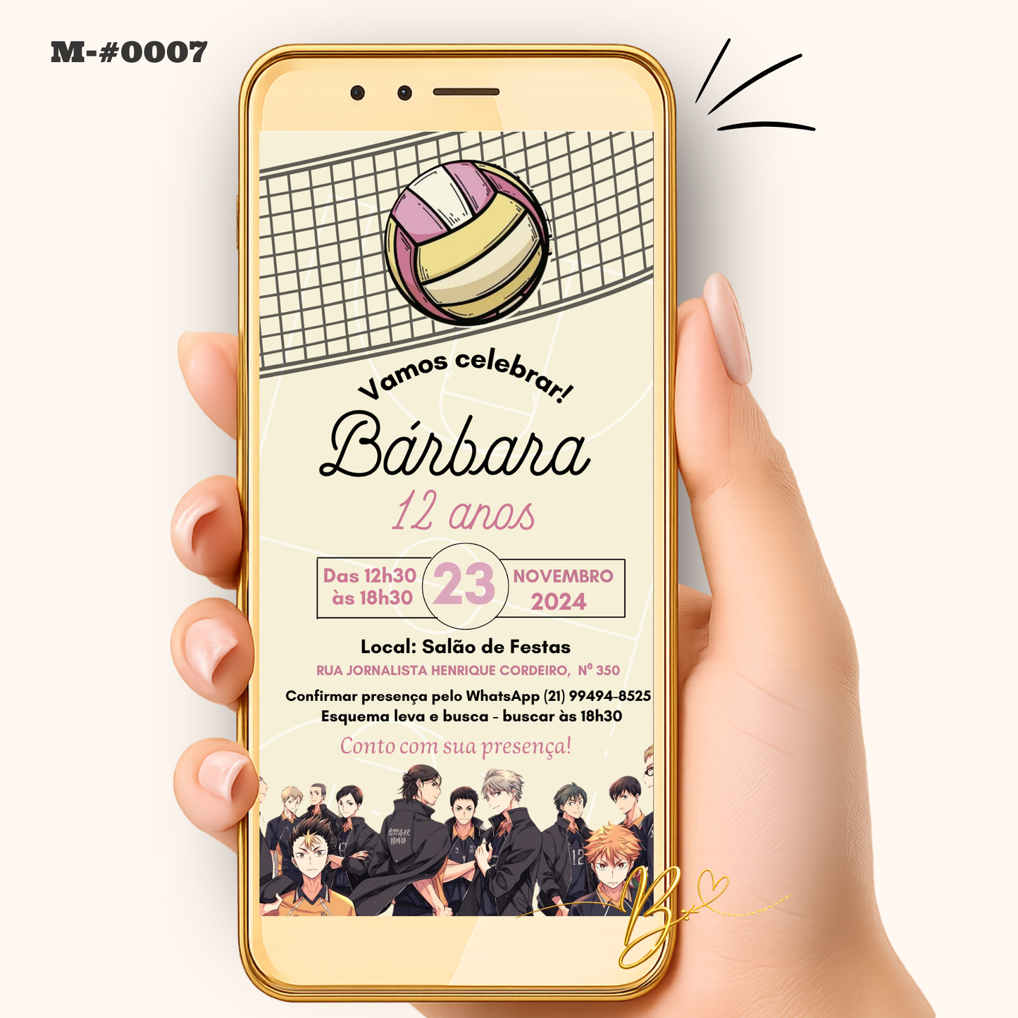 Convite Digital Clássico | 15 Anos e Aniversário