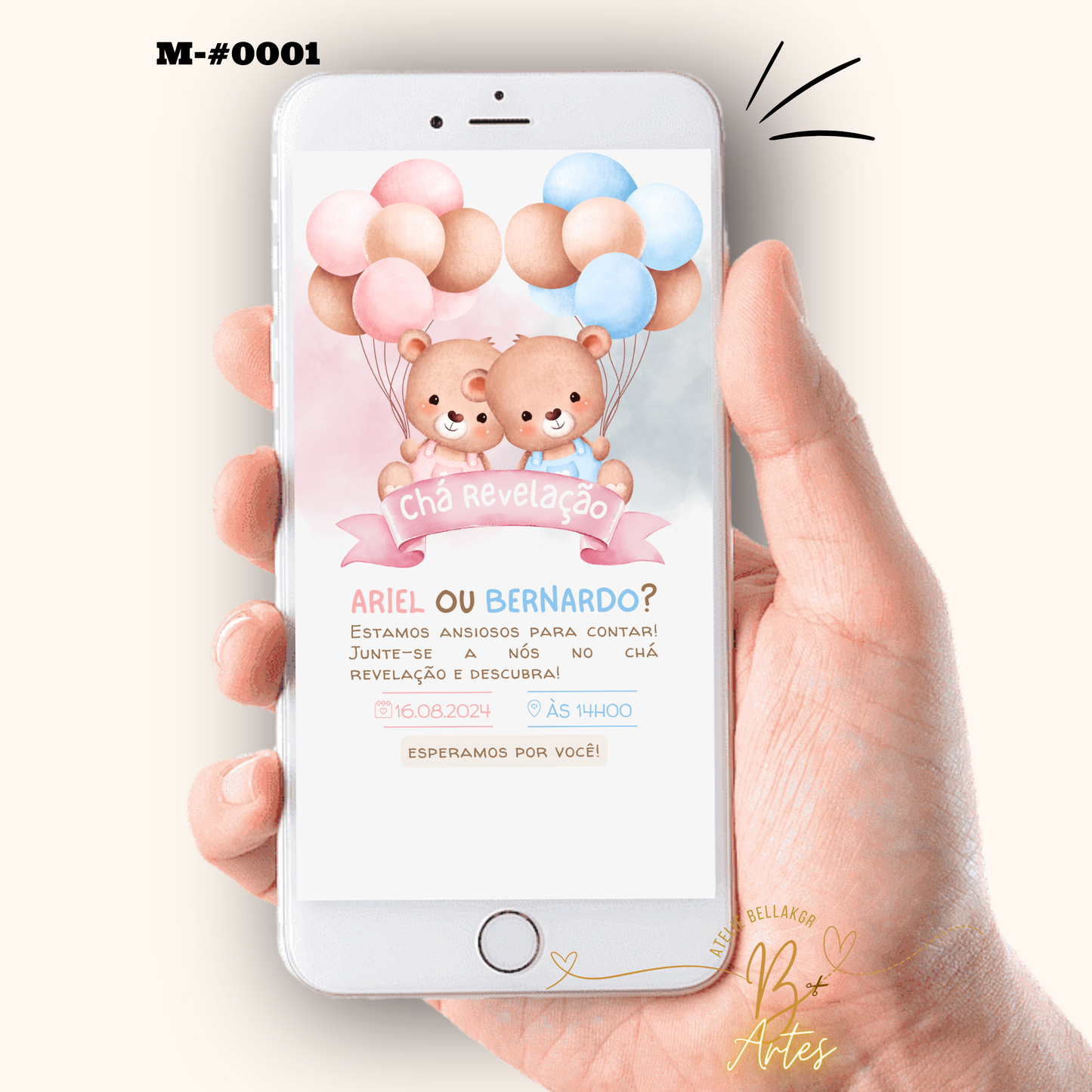 Convite Digital Simples – Chá Revelação