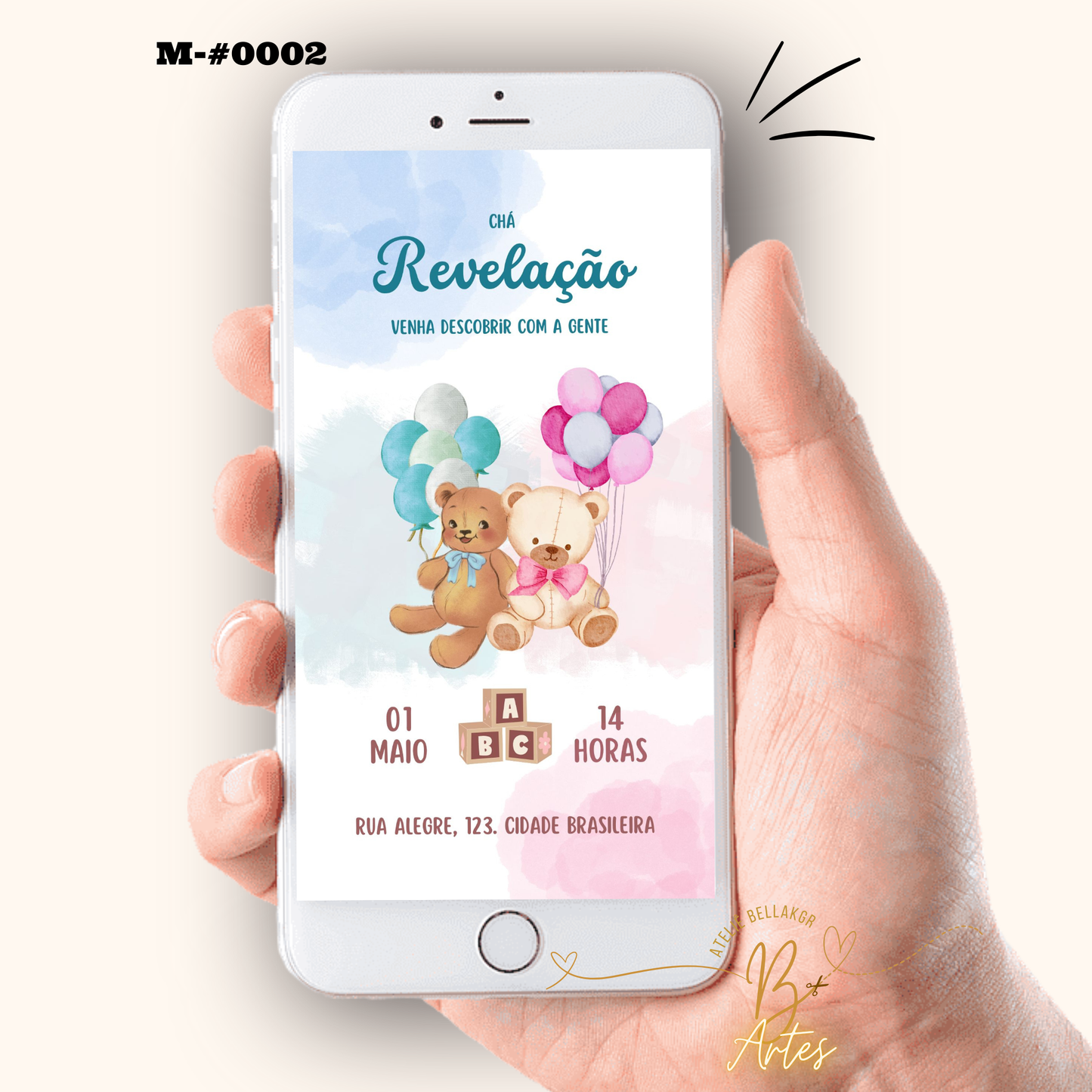 Convite Digital Simples – Chá Revelação