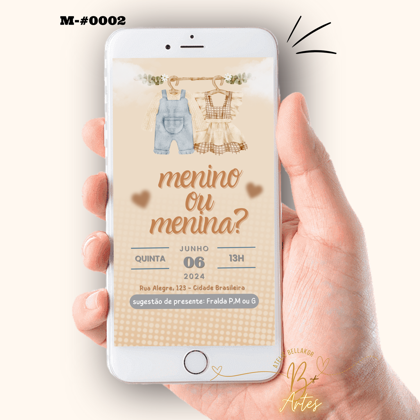 Convite Digital Simples – Chá Revelação