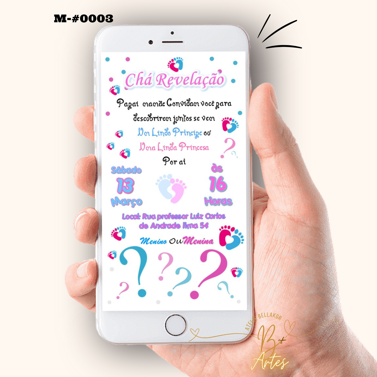 Convite Digital Simples – Chá Revelação