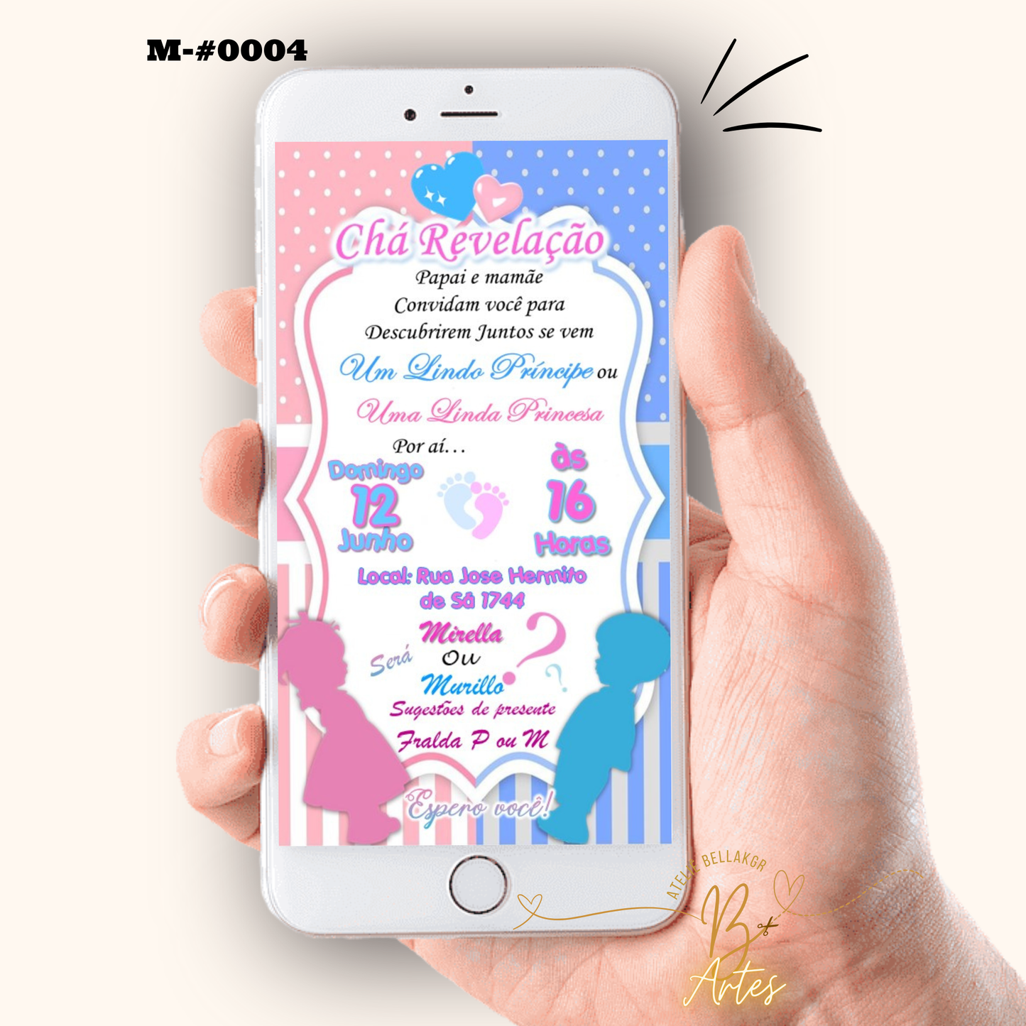 Convite Digital Simples – Chá Revelação