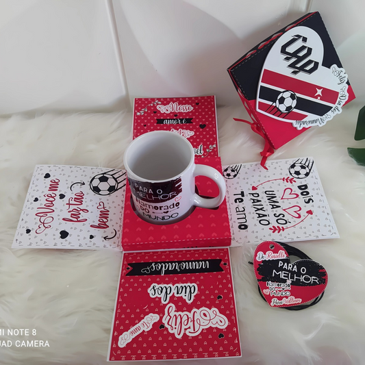 Caneca Personalizada do CAP + mensagens apaixonadas + explosão de amor em cada detalhe! Aniversário com Foto!