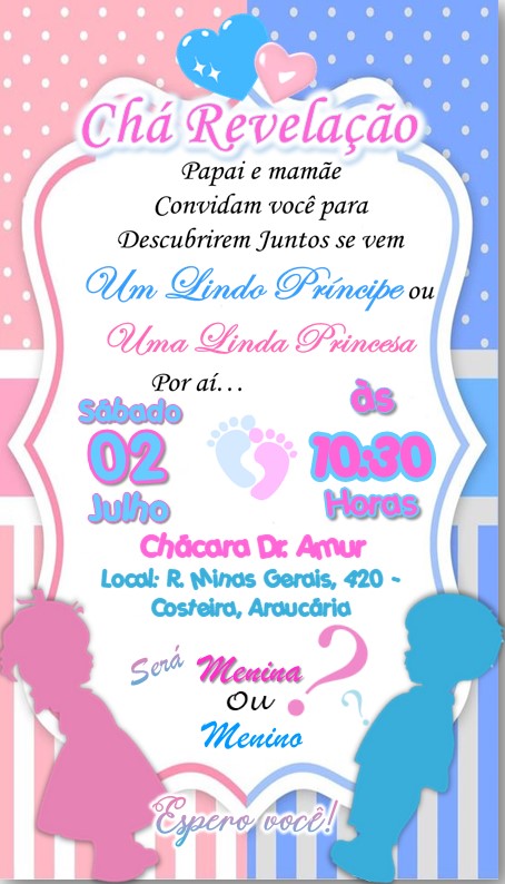 Convite Digital Chá Revelação