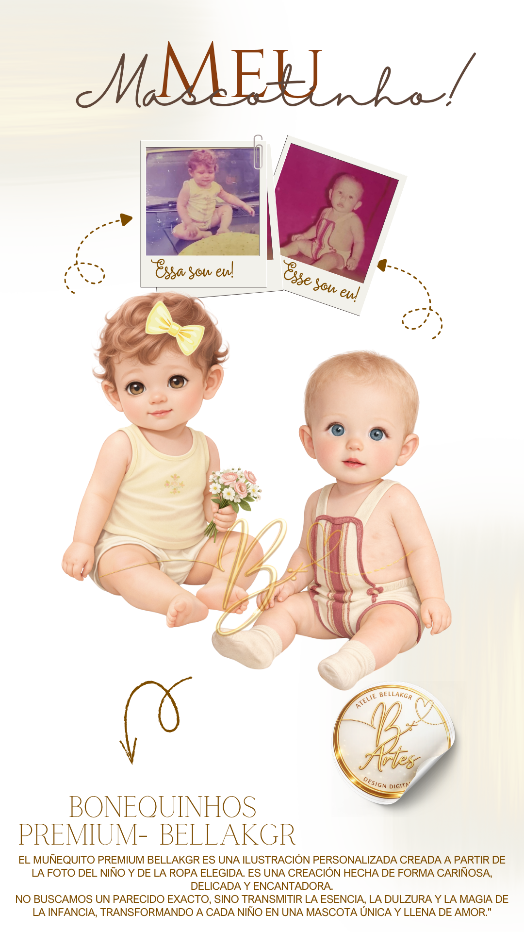 Mascotinhos Infantis Personalizados Fofos e delicados -  Bebê