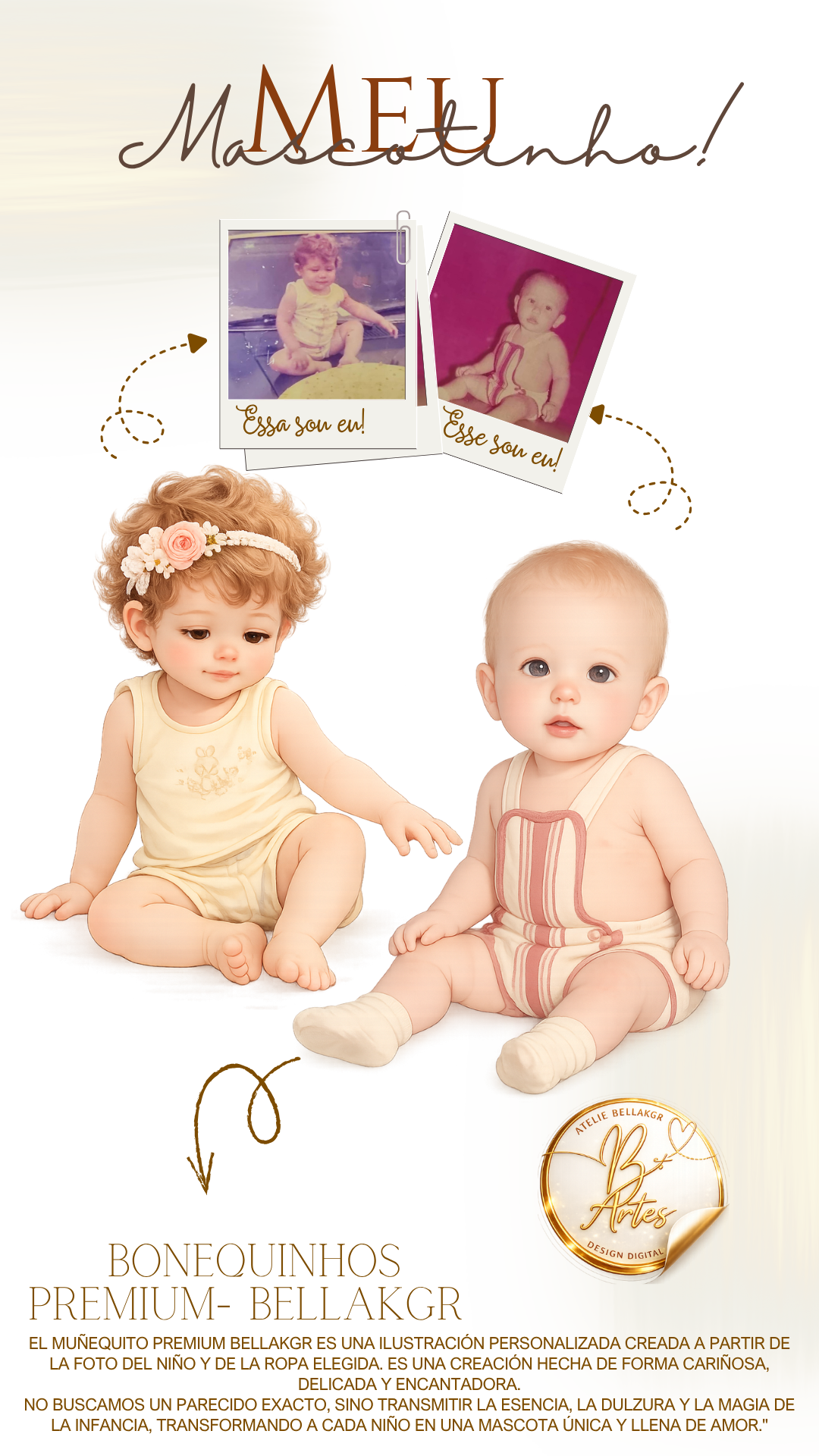 Mascotinhos Infantis Personalizados Fofos e delicados -  Bebê