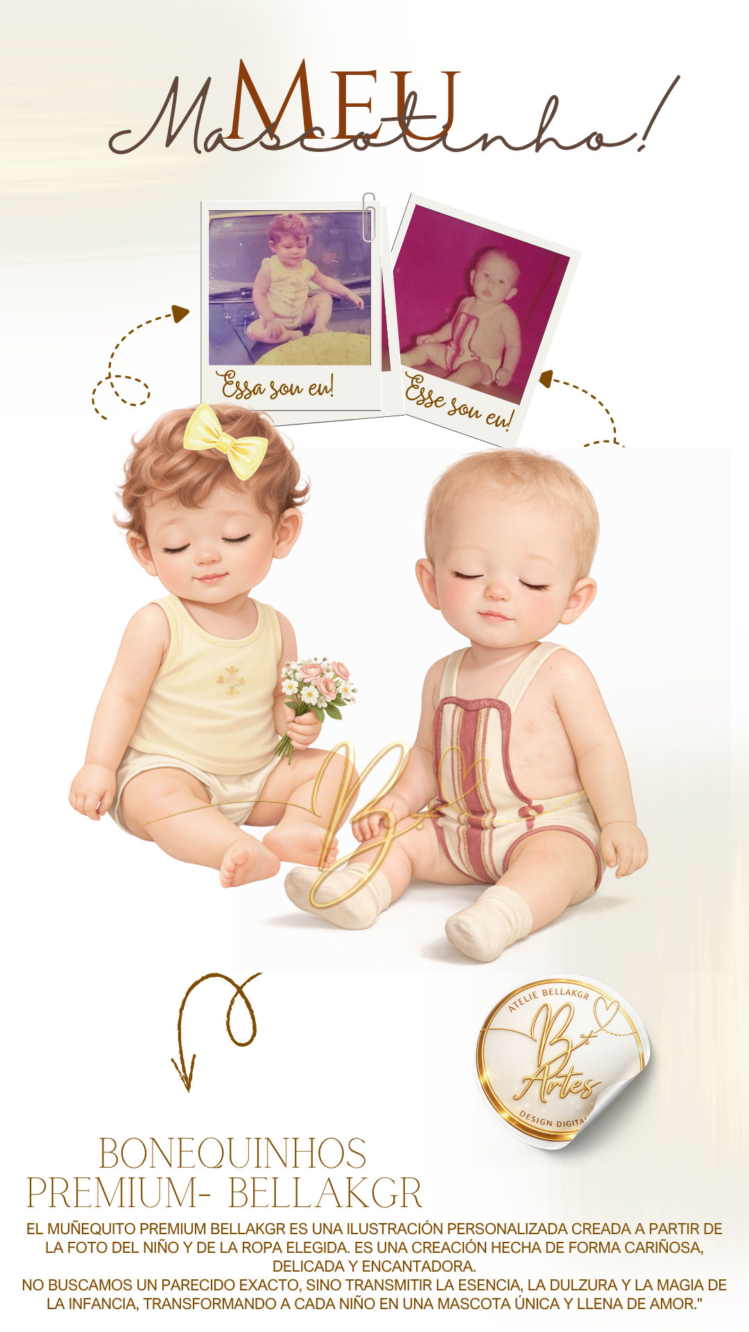 Mascotinhos Infantis Personalizados Fofos e delicados -  Bebê