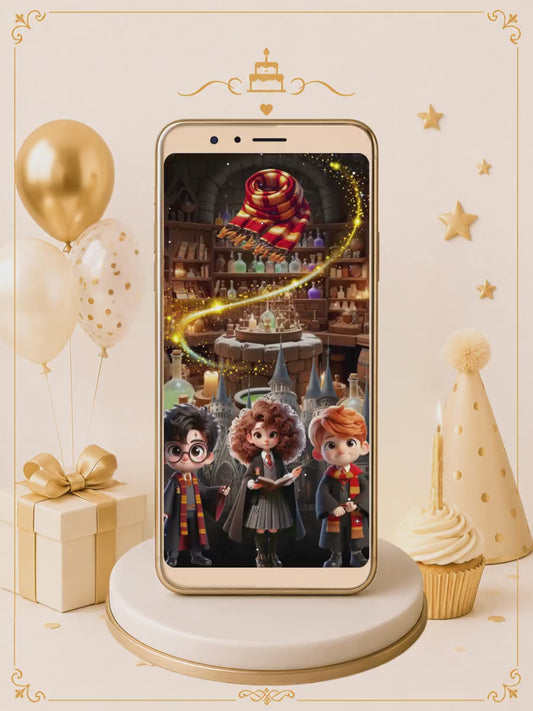 Convite Digital Animado 3d Premium Harry Potter