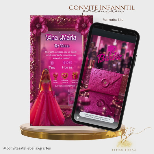 Convite Premium | Barbie Luxo