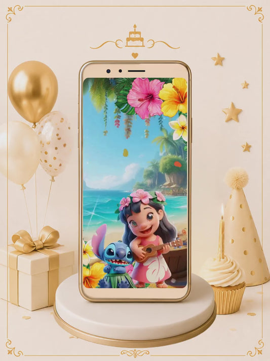 Convite Digital Animado 3d Premium Lilo & Stitch