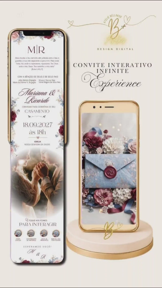 CONVITE DIGITAL INTERATIVO  INFINITO  EXPERIENCE Royal Midnight Blue | Casamento