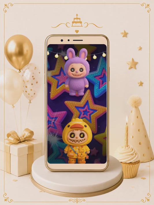 Convite Digital Animado 3d Premium Labubu