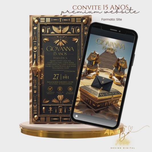 Convite Premium 15 Anos | Cleópatra