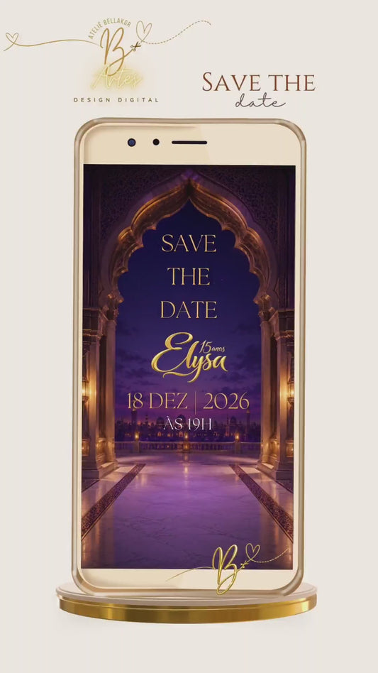 Save The Date Digital Premium | Aladdin Roxo
