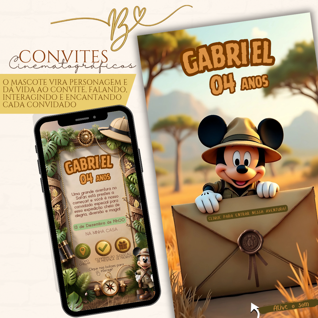 Cinvite Cinematográfica Premium-Mickey Safari
