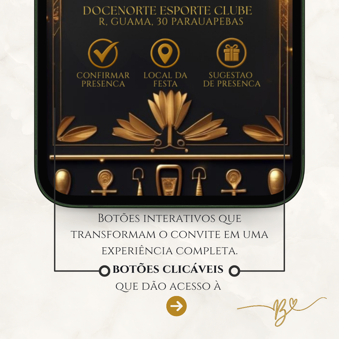 Convite Cinematográfico Premium  15 Anos | Cleópatra